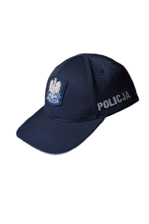 Czapka policyjna służbowa z daszkiem z odblaskami