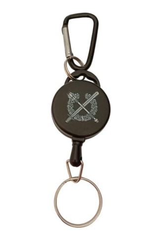 Retraktor z karabińczykiem, logo SW