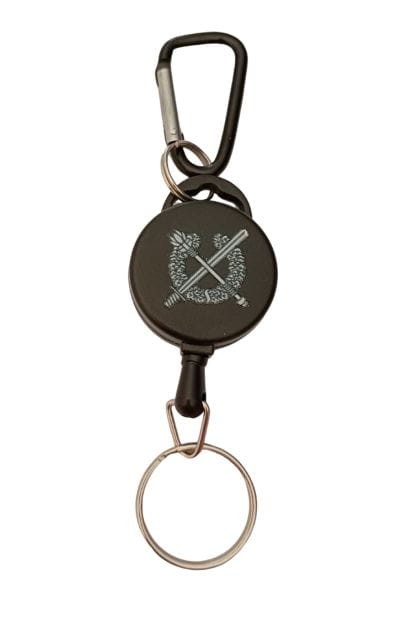 Retraktor z karabińczykiem, logo SW