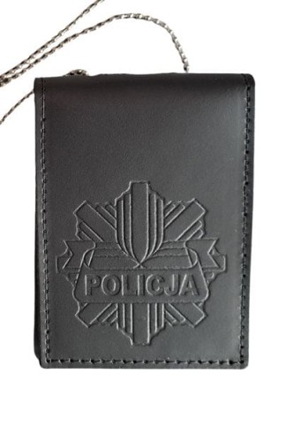 Etui skórzane na legitymację Policja - gwiazda
