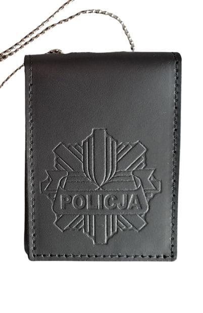 Etui skórzane na legitymację Policja - gwiazda