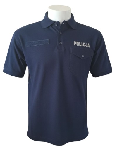 Koszulka policyjna polo PREMIUM. Regulaminowa. Bawełniana