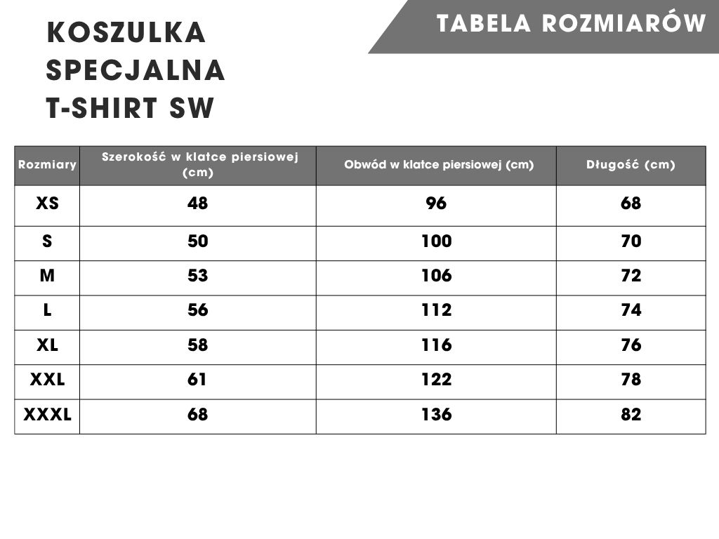 rozmiar tshirt sw